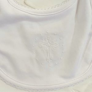 mud pie cross baby bib | newborn